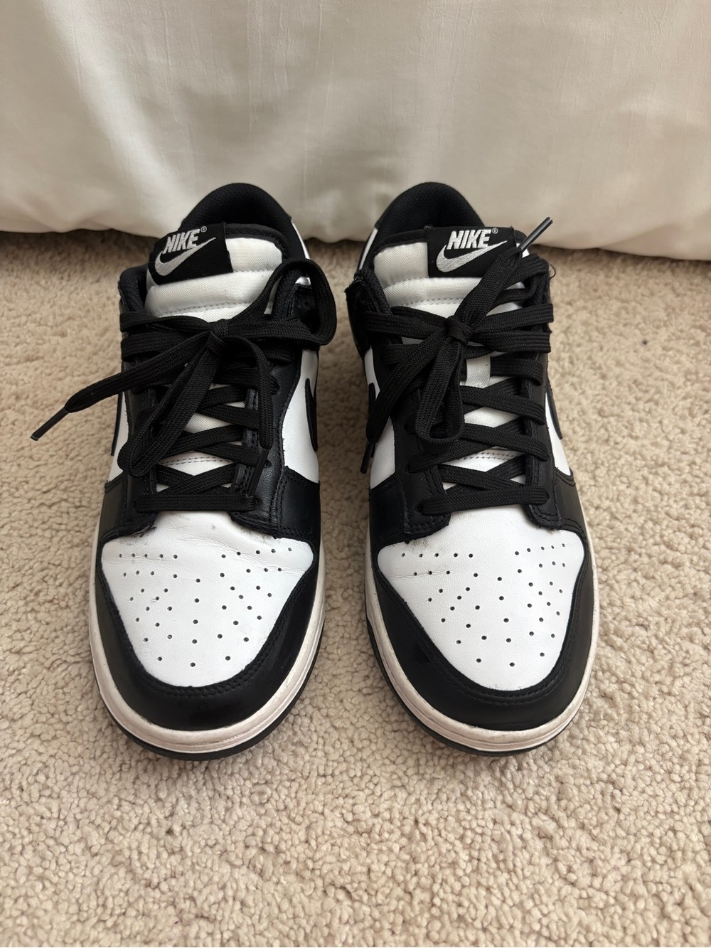 Nike Dunk Low “Panda” Sneakers | Women’s Size 8.5 | Gently Used - Picture 5 of 9